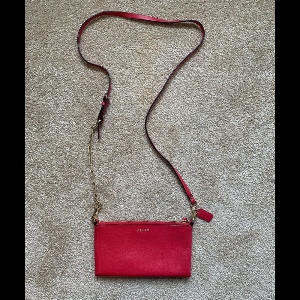Red coach crossbody
